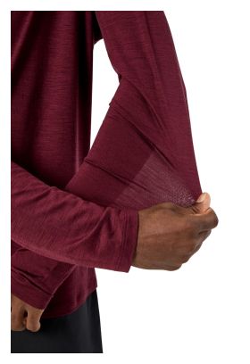Camiseta Trail NNormal Merino 02 Burdeos para hombre