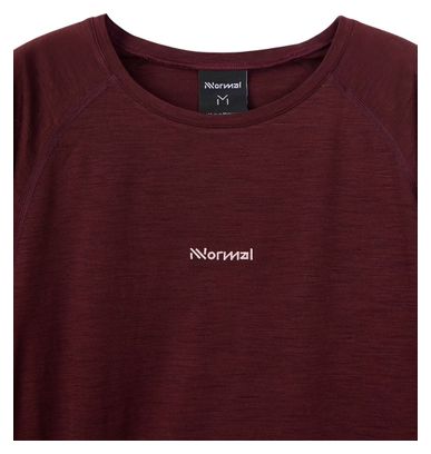 Camiseta Trail NNormal Merino 02 Burdeos para hombre