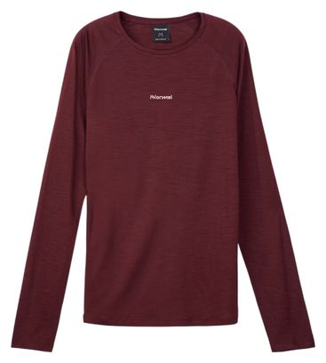 Camiseta Trail NNormal Merino 02 Burdeos para hombre
