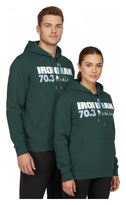 Felpa con cappuccio verde Ironman 70.3 Belgium
