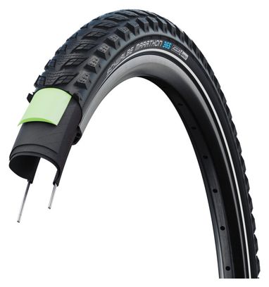 Pneumatico Schwalbe Marathon 365 - 700mm Tubetype Rigide GreenGuard Perf Addix 4Season Flancs Reflex E-Bike E-50