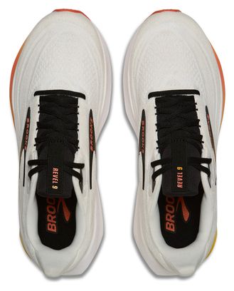 Brooks Revel 9 Men's Running Shoes, White/Orange