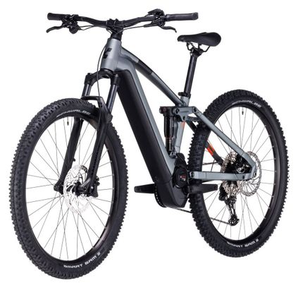 VTT Électrique Tout-Suspendu Cube Stereo Hybrid 120 Pro 750 Shimano Deore 12V 750 Wh 29'' Gris Flash 2024