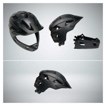 Casque vélo intégral pour enfants 6-12 | Noir | Crazy Safety | EN1078 Certifié