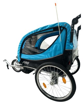 Remorque pour enfants Poussette 2en1 - Bleu - Imperméable