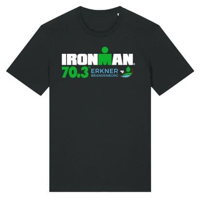 Ironman 70.3 Luxembourg Zwart Heren T-shirt met Korte Mouwen