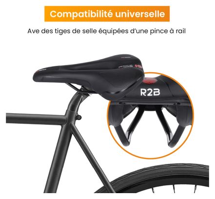 Selle R2B Convient pour vélo de route/VTT Unisex Noir