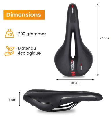 Selle R2B Convient pour vélo de route/VTT Unisex Noir