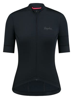 Kurzarm Trikot Rapha Jersey Schwarz/Grau Damen