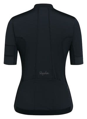 Kurzarm Trikot Rapha Jersey Schwarz/Grau Damen