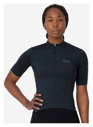 Kurzarm Trikot Rapha Jersey Schwarz/Grau Damen