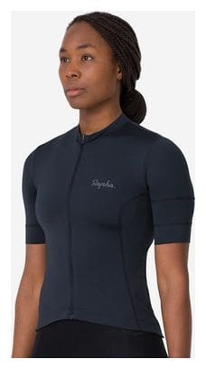 Maillot manches courtes Rapha Jersey Noir/Gris Femme