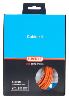 Kit de Frenado / Cables y Carcasa / Basic Elvedes Naranja