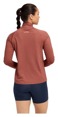Maglia con zip 1/4 Hoka GlideTech Rossa Donna