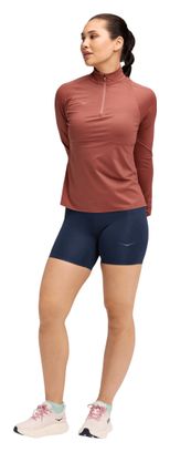 Maglia con zip 1/4 Hoka GlideTech Rossa Donna