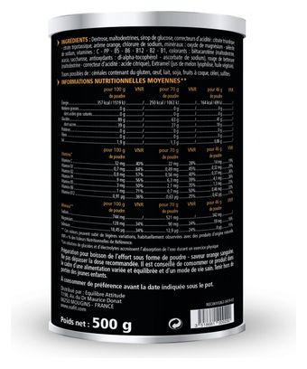 Boisson énergétique -3H - Orange sanguine - 500 g