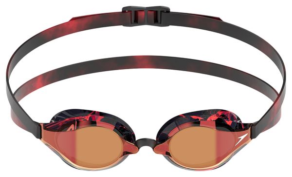 Speedo Fastskin Speed Socket 2.0 Mirror LTD Schwimmbrille, Schwarz/Rot