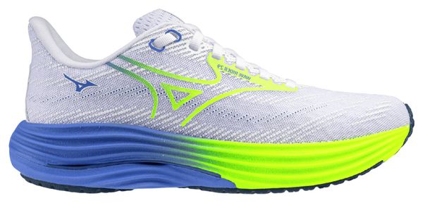 Chaussures Running Mizuno Wave Rider 29 Blanc/Bleu/Jaune Femme