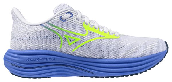 Chaussures Running Mizuno Wave Rider 29 Blanc/Bleu/Jaune Femme