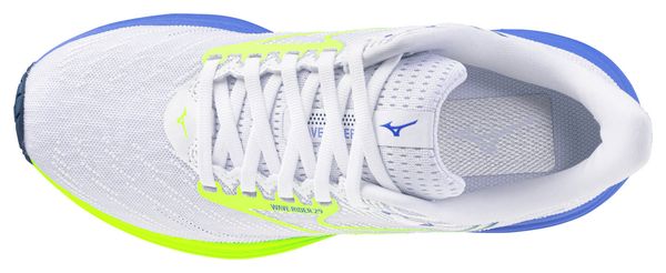 Chaussures Running Mizuno Wave Rider 29 Blanc/Bleu/Jaune Femme