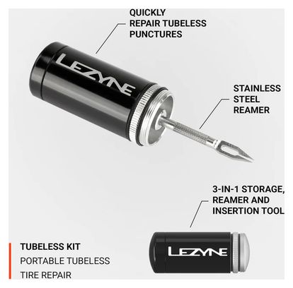LEZYNE Tubeless Reifen-Reparaturset Schwarz