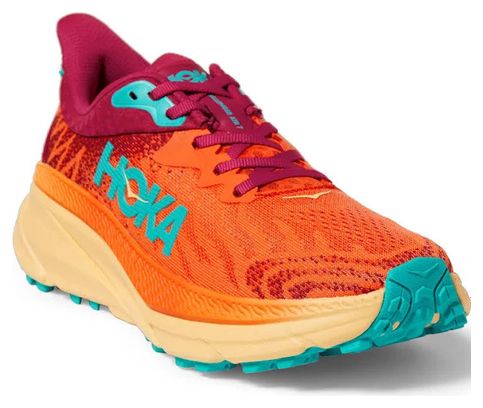 Gereviseerd product - Trail Loopschoenen Hoka Challenger 7 Oranje Blauw