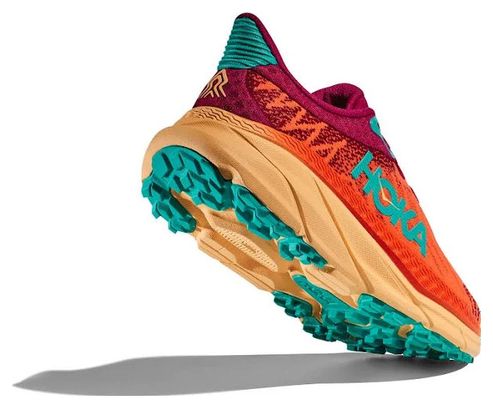 Gereviseerd product - Trail Loopschoenen Hoka Challenger 7 Oranje Blauw