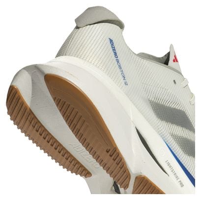 Chaussures Running adidas Adizero Boston 12 Blanc Bleu Femme