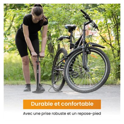 Pompe à vélo sans manomètre R2B Double tête de valve Inclus embout