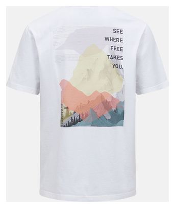 Maglietta Peak Performance Original Graphic bianca da uomo