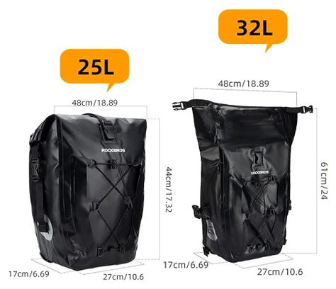 Sacoche de Porte-Bagages  - 25-32 L