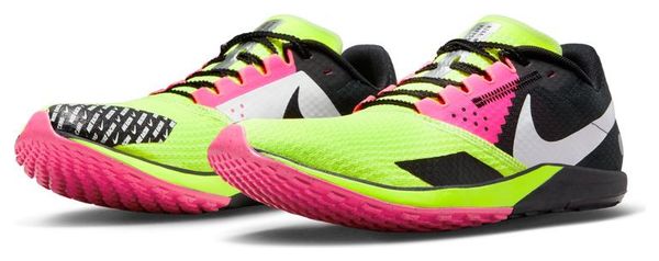 Nike Zoom Rival Waffle 6 Leichtathletikschuh Schwarz Gelb Pink