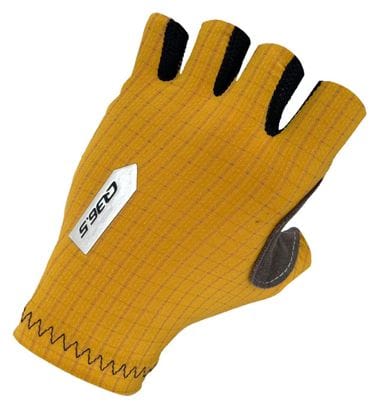 Kurze Handschuhe Q36.5 Pinstripe Gelb