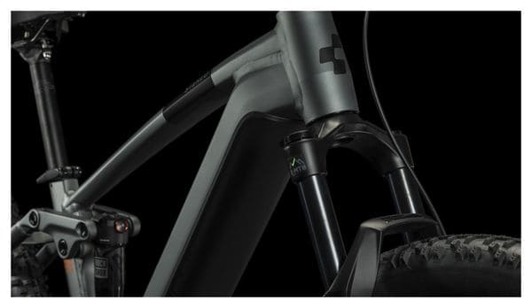 Cube Stereo Hybrid 120 Pro 750 Suspensión total eléctrica MTB Shimano Deore 12S 750 Wh 27.5'' Gris Flash 2024