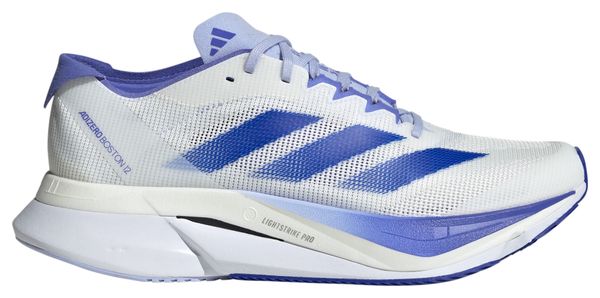 Chaussures adidas adizero Boston 12 Blanc Bleu Femme