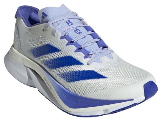 Chaussures adidas adizero Boston 12 Blanc Bleu Femme