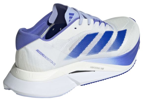 Chaussures adidas adizero Boston 12 Blanc Bleu Femme