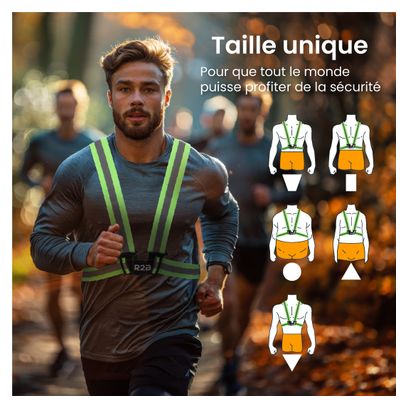 Gilet de Sécurité Réfléchissant R2B Gilet de Course Réglable