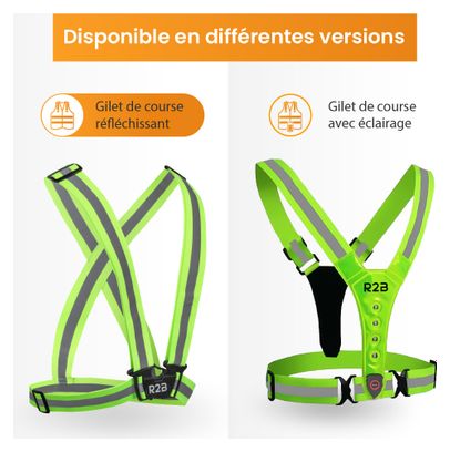 Gilet de Sécurité Réfléchissant R2B Gilet de Course Réglable