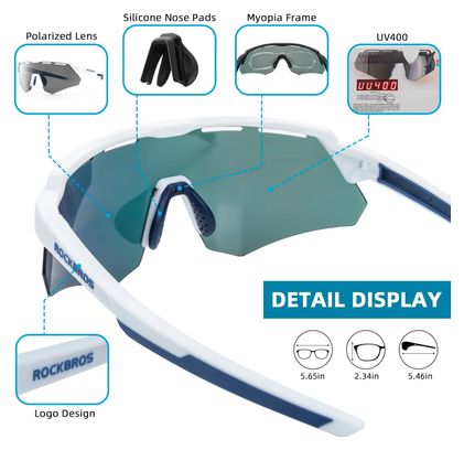 Lunettes de Soleil Polarisées avec 4 Verres Interchangeables