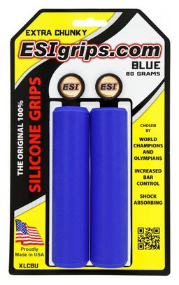 Paar ESI Extra Chunky 34mm Blue Grips