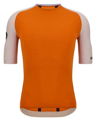 Santini Pelle Maglia a maniche corte unisex arancione