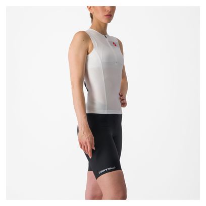 Dames Castelli Free Tri 2 witte mouwloze triatlontrui