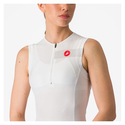 Dames Castelli Free Tri 2 witte mouwloze triatlontrui