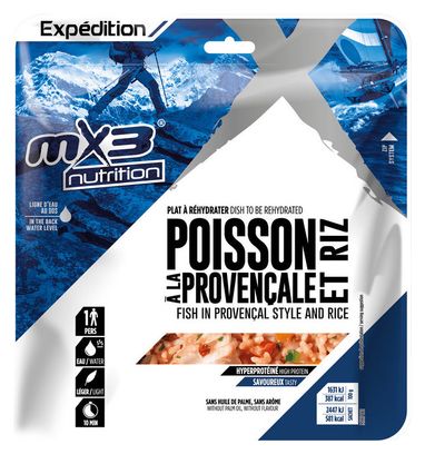 Gevriesdroogde maaltijd MX3 Poisson à la Provençale et Riz 150g