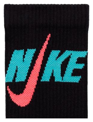 Chaussettes (3 paires) Nike Everyday Plus Cushioned Noir Unisexe