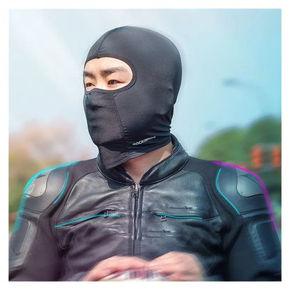 Cagoule balaclava de cyclisme noire sans ouverture pour lunettes