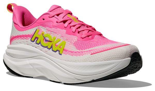 Hoka Skyflow hardloopschoenen roze/geel dames