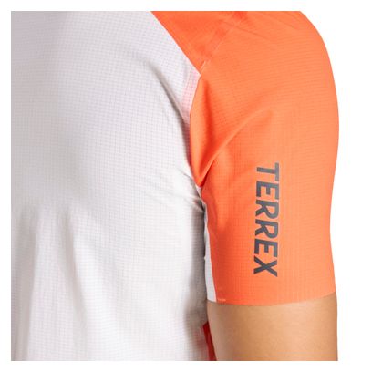 Camiseta de manga corta adidas Terrex Xperior Pro naranja/blanca para hombre