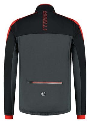 Veste Velo Hiver Rogelli Freeze - Homme - Gris/Noir/Rouge